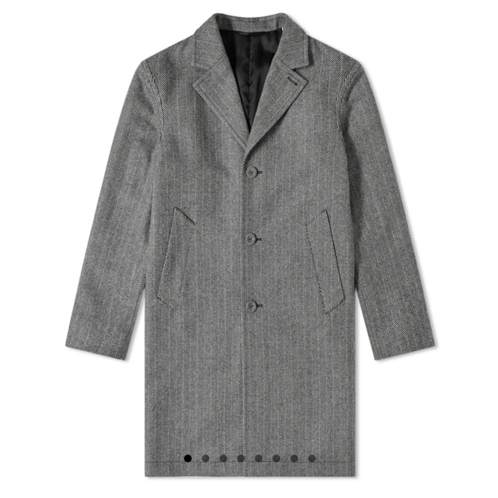Officine Generale Arthur Herringbone Coat, sz 50